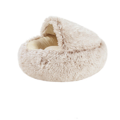 Comfortable Washable Round Shape Winter Bed For Cats