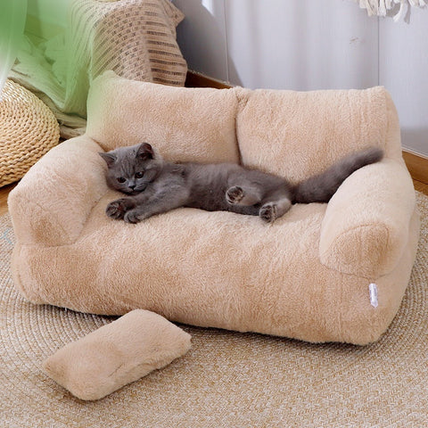 Luxury Winter Warm Cat Bed Sofa for Pets