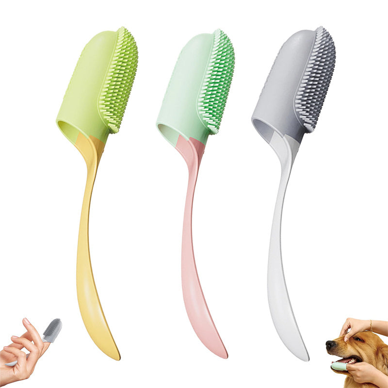 Silicone Dog Toothbrush Finger Wrap Oral Care