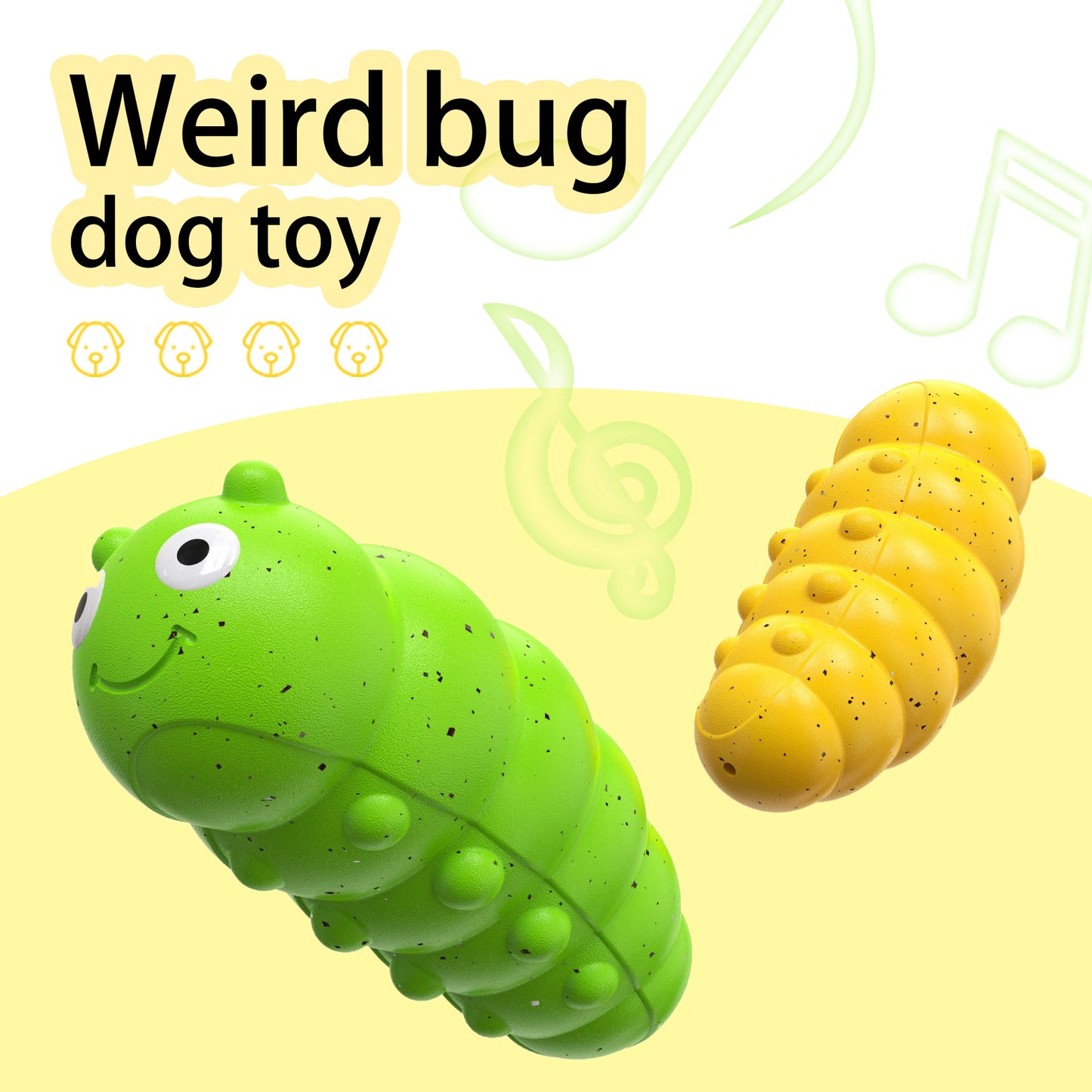 New Teething Dog Toy with Barking Bug