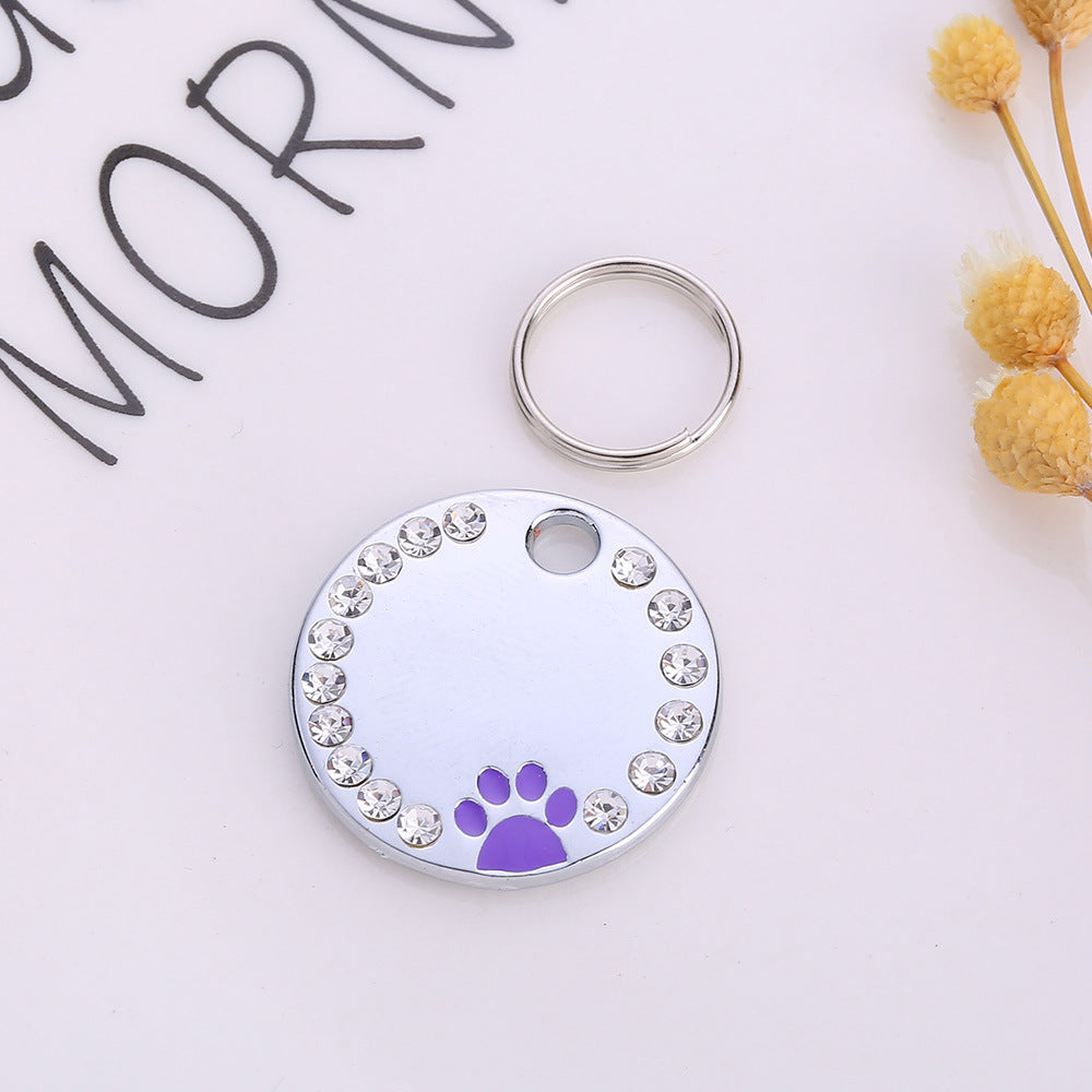 Round Shaped Metal Customisable Cat Tag