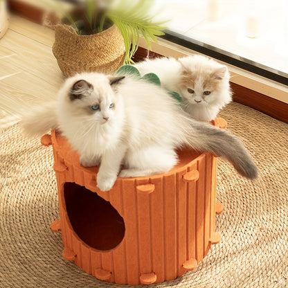 Carrot Cat Nest Cat Tunnel Felt Cat Nest Drilled Semi Enclosed Cattery