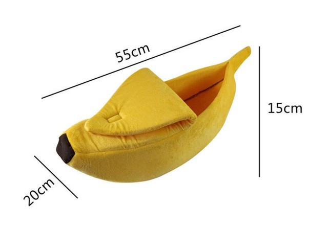 Banana-Shaped cat House Cozy Pet Bed