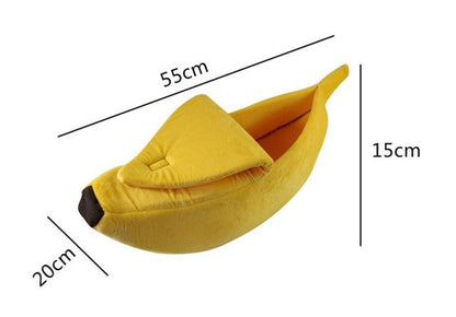 Banana-Shaped cat House Cozy Pet Bed