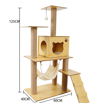 LeFei Capsule Space Crawl Nest Wood Cat Tree Hous