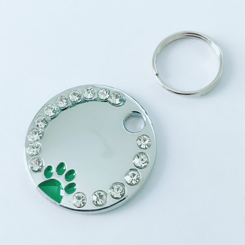 Round Shaped Metal Customisable Cat Tag