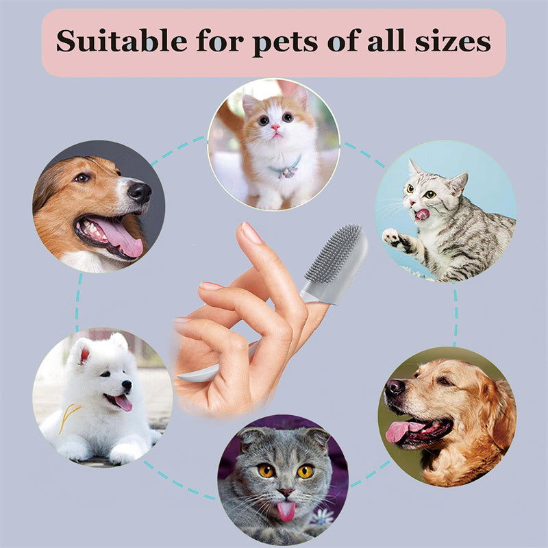 Silicone Dog Toothbrush Finger Wrap Oral Care