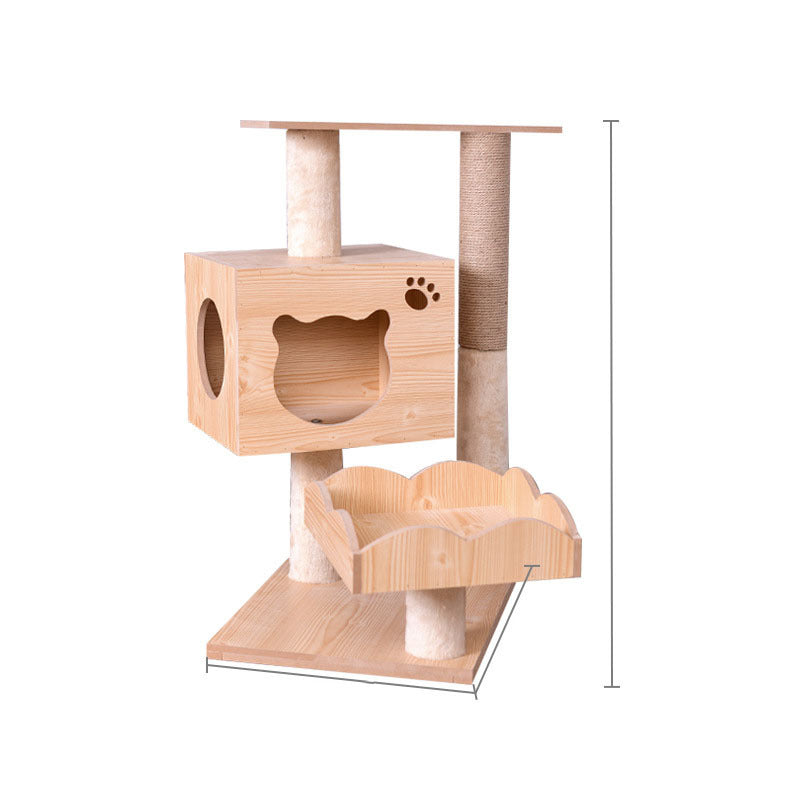 LeFei Capsule Space Crawl Nest Wood Cat Tree Hous