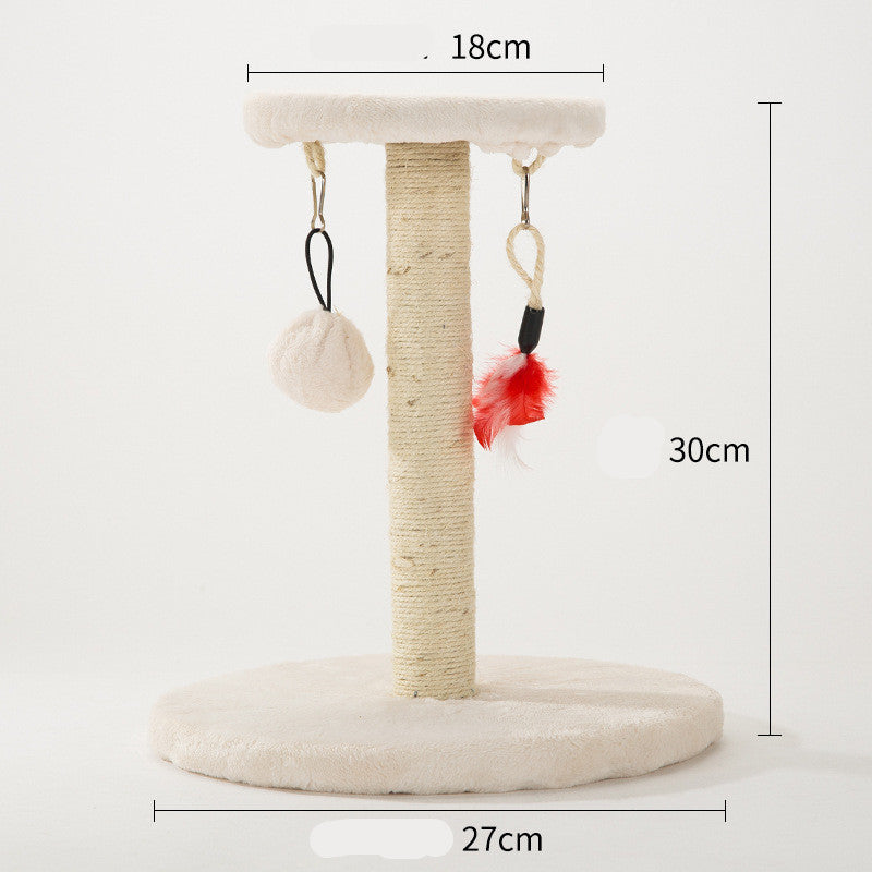 Sisal Rope Pink Heart cats pole — Cat Scratcher