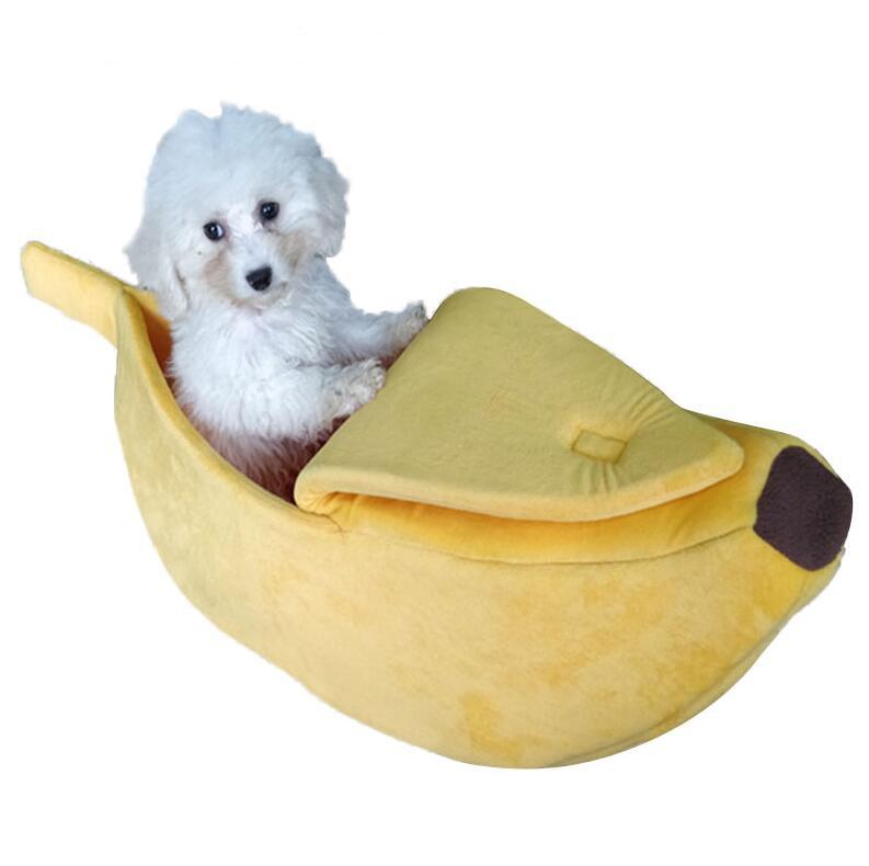 Banana-Shaped cat House Cozy Pet Bed