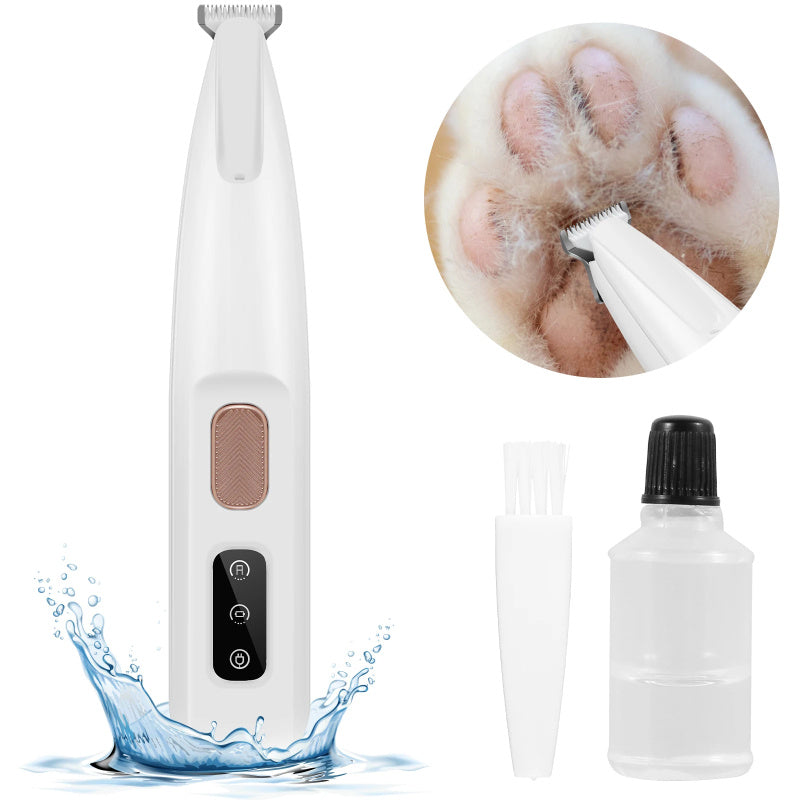 Waterproof LED Dog Paw Trimmer Grooming Clippers