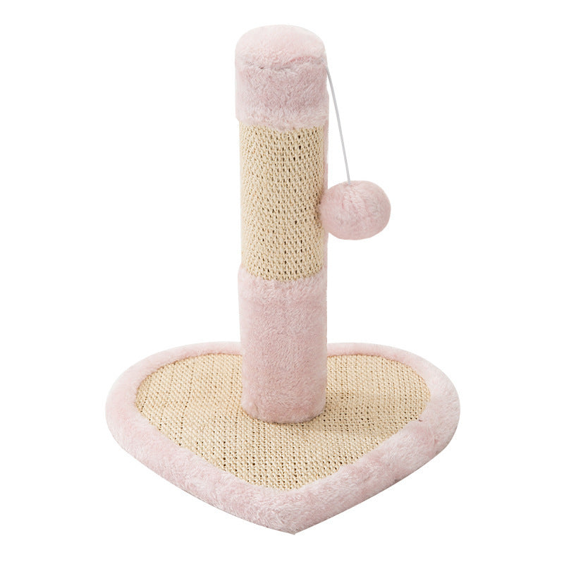 Sisal Rope Pink Heart cats pole — Cat Scratcher