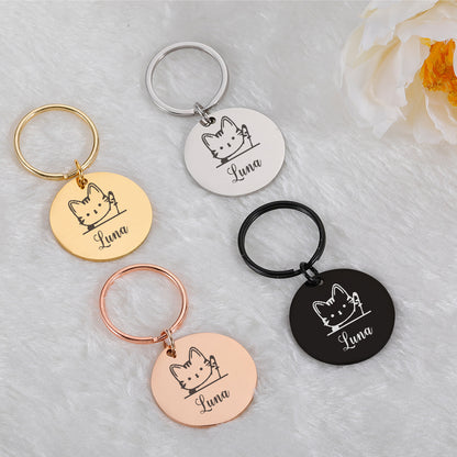 Personalized Pet Id Tags Medal Customized Dog Collar With Name Number