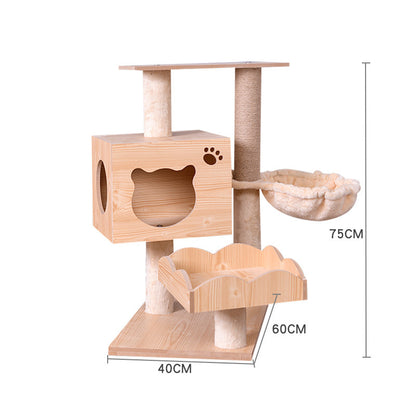 LeFei Capsule Space Crawl Nest Wood Cat Tree Hous