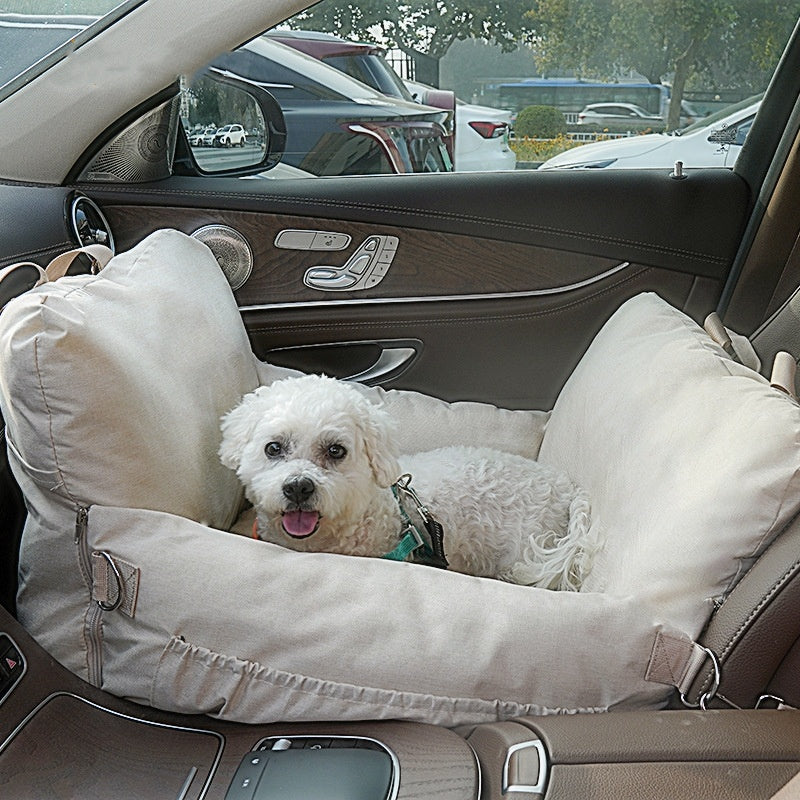 Dog Car Seat with seatbelt - Dog Car Bed