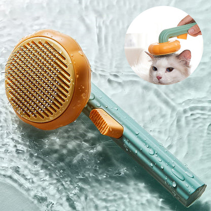 Self-Cleaning Hand-Held Steel Wire Cat Brush