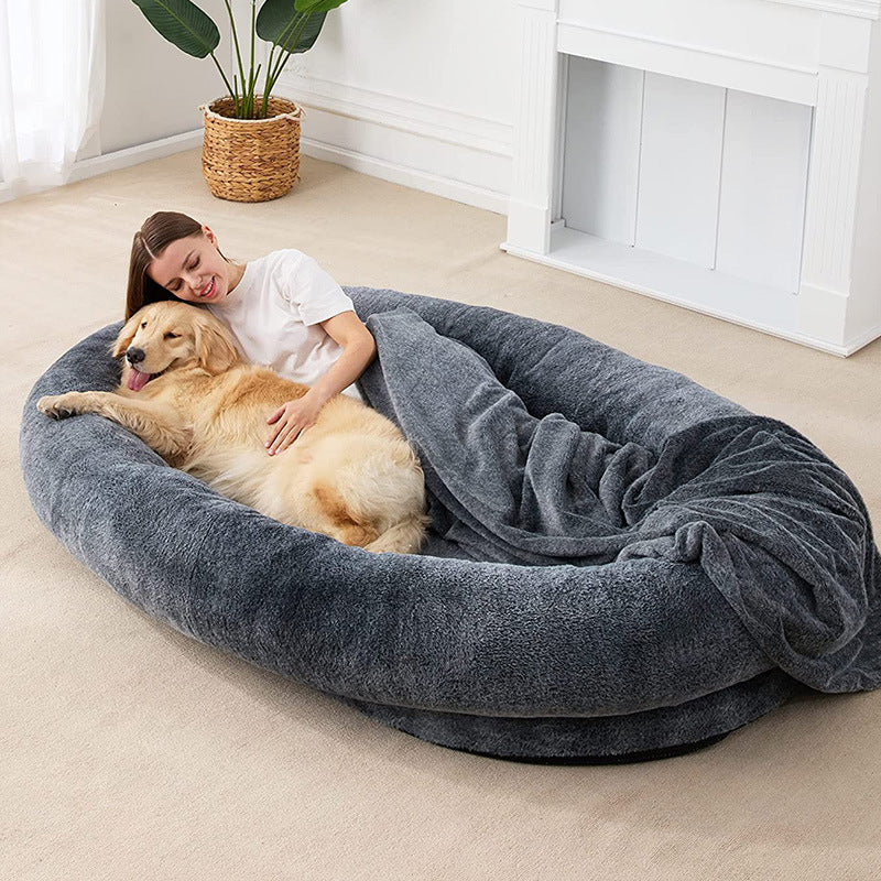 Plush Round Dog Beds for large dogs