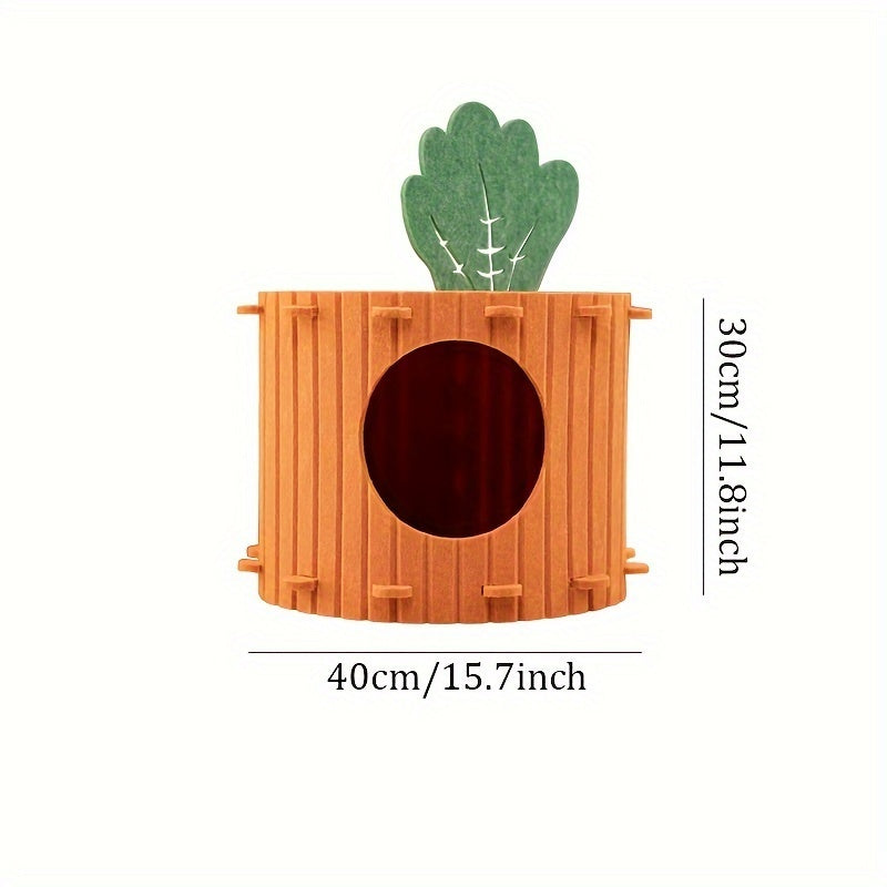 Carrot Cat Nest Cat Tunnel Felt Cat Nest Drilled Semi Enclosed Cattery