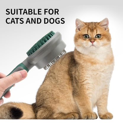 Self cleaning pet brush