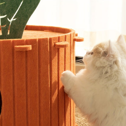 Carrot Cat Nest Cat Tunnel Felt Cat Nest Drilled Semi Enclosed Cattery