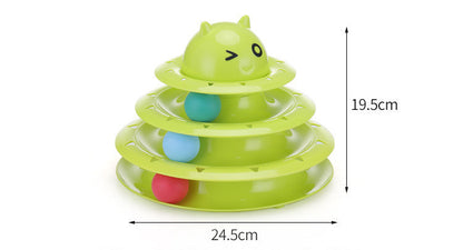 Interactive 3-Level Cat Toy Roller Ball Cat Toy