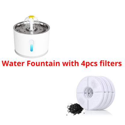 Automatic Pet Cat Water Fountain with LED Light