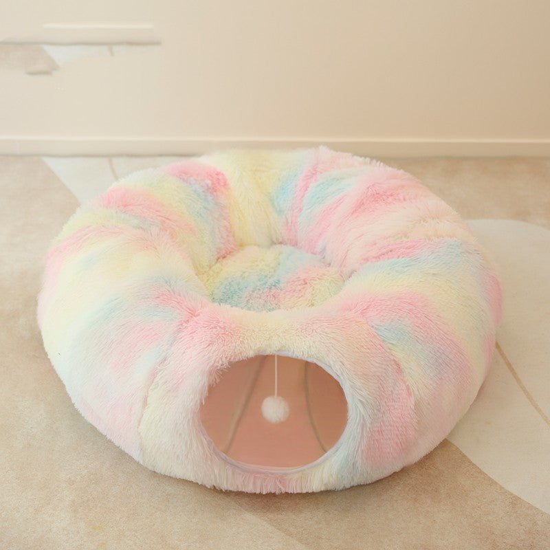 All season cozy cat nest universal closed donut cat tunnel