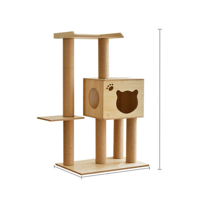 LeFei Capsule Space Crawl Nest Wood Cat Tree Hous