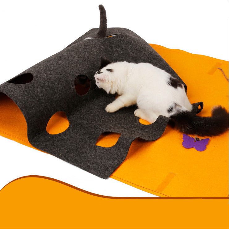 Multifunctional DIY Cat Play Puzzle Tunnel & Mat