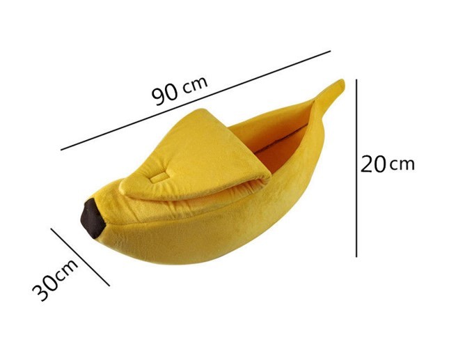 Banana-Shaped cat House Cozy Pet Bed