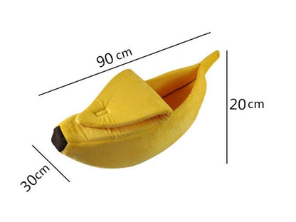 Banana-Shaped cat House Cozy Pet Bed