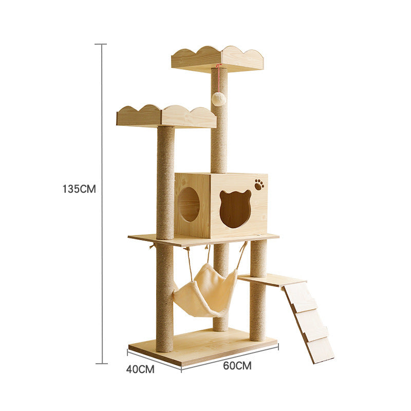 LeFei Capsule Space Crawl Nest Wood Cat Tree Hous