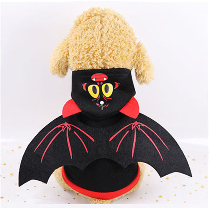 Adorable bat wing dog sweater costume for festive Halloween fun