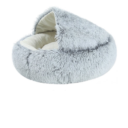 Comfortable Washable Round Shape Winter Bed For Cats