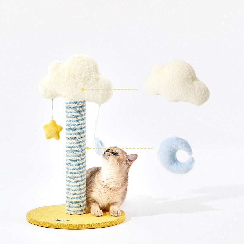 Dreamy cloud cat scratcher