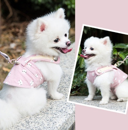 Perfect fit harness for tiny pups, offering style and security