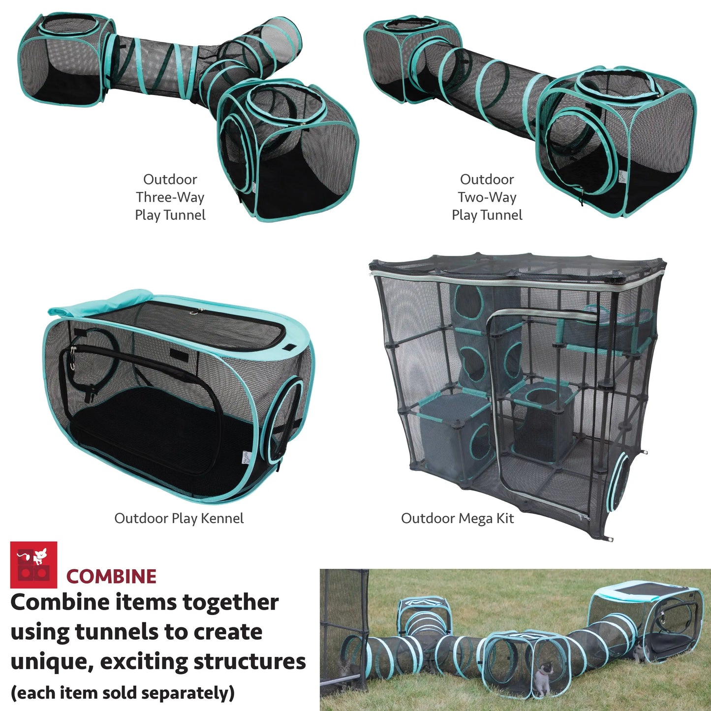 2-Way Mesh Pop Open OutDoor Net  Cat Tunnel