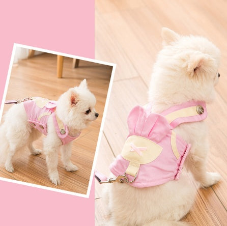 Secure and cute pink harness for your little furry friend