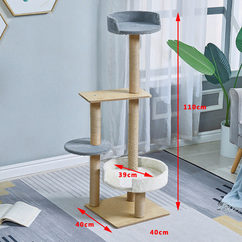 Sturdy Cat Tree Scratching Post, perfect for climbing and play