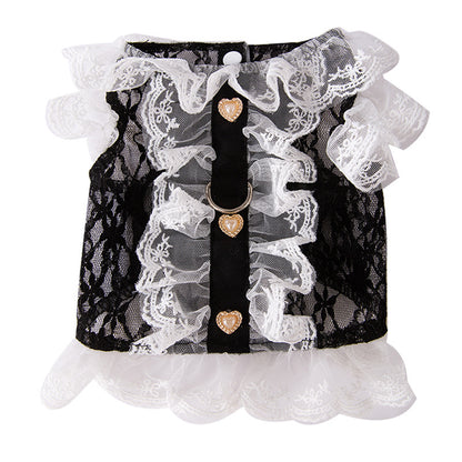 Cat Clothing Lace Traction Cat Vest