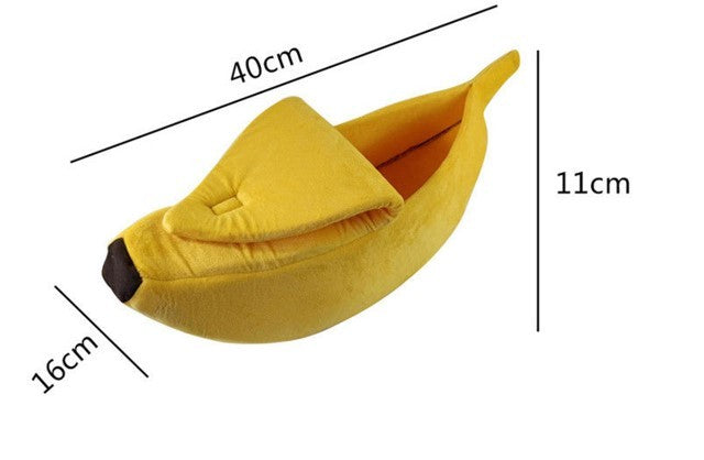 Banana-Shaped cat House Cozy Pet Bed