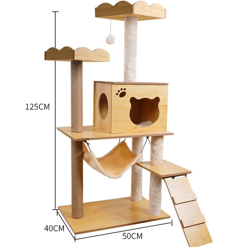 LeFei Capsule Space Crawl Nest Wood Cat Tree Hous