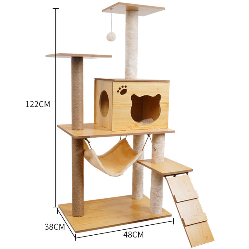 LeFei Capsule Space Crawl Nest Wood Cat Tree Hous