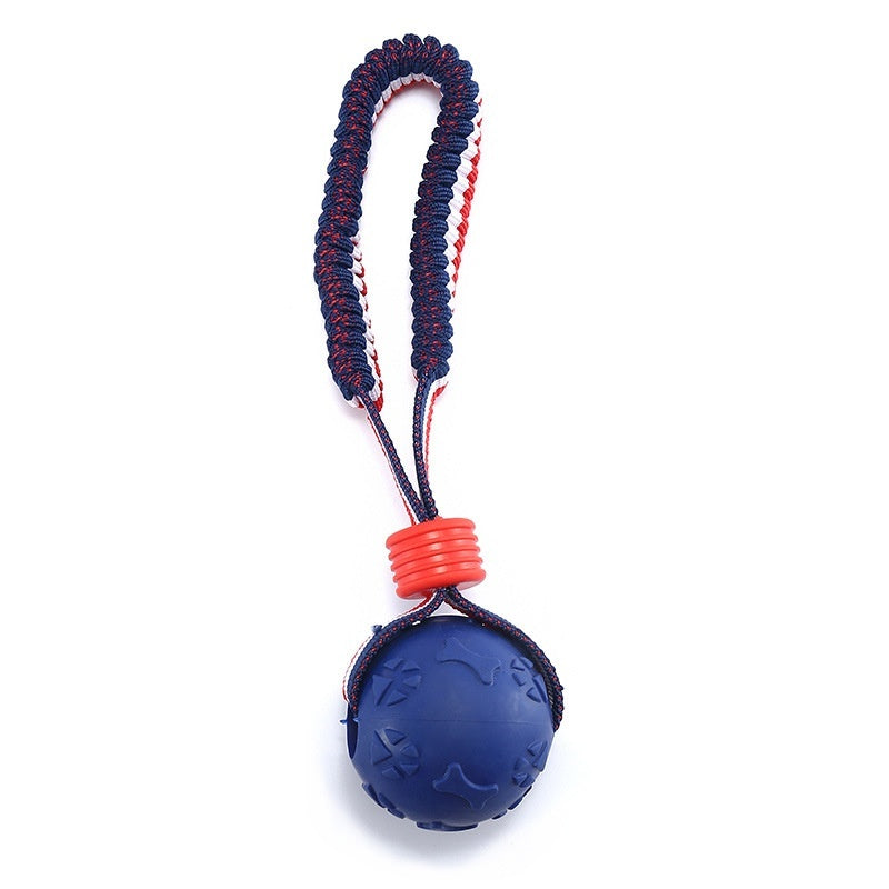 Interactive Dog Ball Toy with Teether and Rope