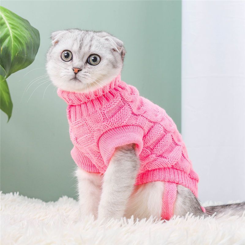 Knitted Wool Cat Sweaters