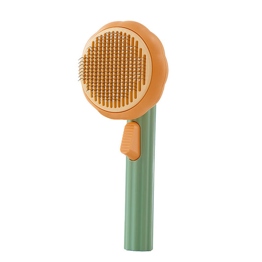 Self-Cleaning Hand-Held Steel Wire Cat Brush