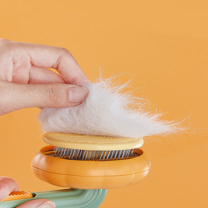 Self-Cleaning Hand-Held Steel Wire Cat Brush