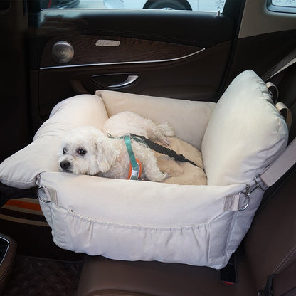 Dog Car Seat with seatbelt - Dog Car Bed