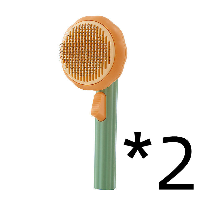 Self-Cleaning Hand-Held Steel Wire Cat Brush