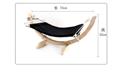 Cat Hammock Wooden Bed